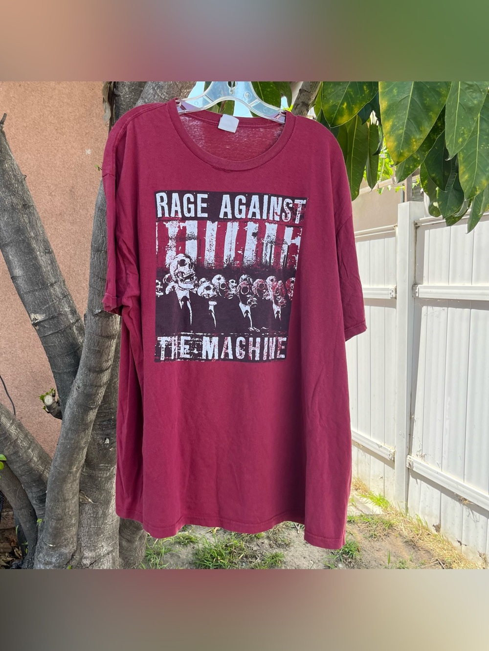 Rage Against the Machine Suited Skeletons Graphic Red Band T-Shirt - Picture 3 of 9